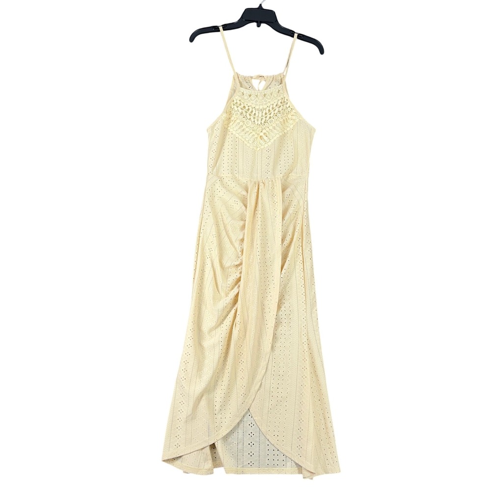 Unbranded Dress Womens M Crochet Halter‎ Maxi Boho Chic Resort Vacation Outfit